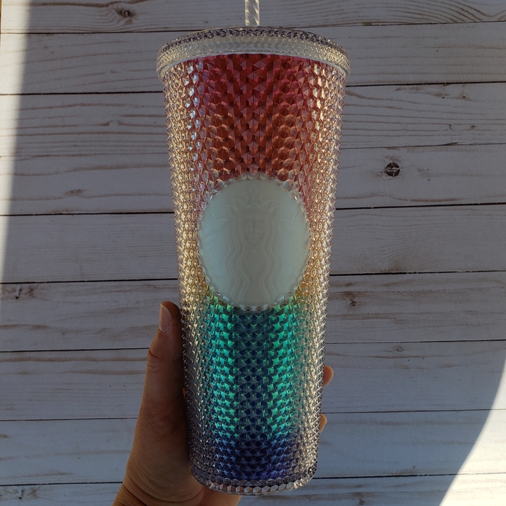 Starbucks tumbler cup Rainbow Studded